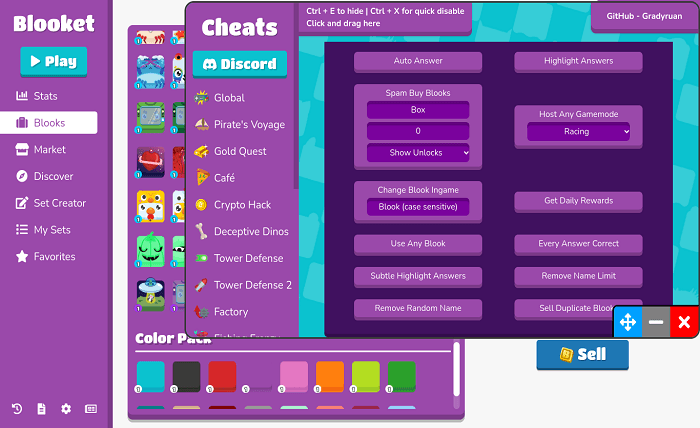 bloket cheats